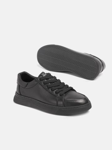 Đen##Giày thể thao nam Mulgati Leather Sneaker L01