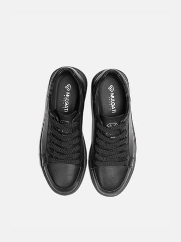 Đen##Giày thể thao nam Mulgati Leather Sneaker L01