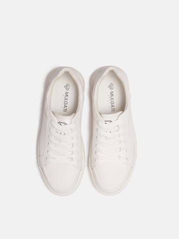 Trắng##Giày thể thao nam Mulgati Leather Sneaker L01