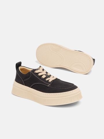 Đen##Giày thể thao nam Mulgati Leather Sneaker YS8130