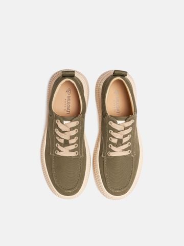 Xanh lá##Giày thể thao nam Mulgati Leather Sneaker YS8130