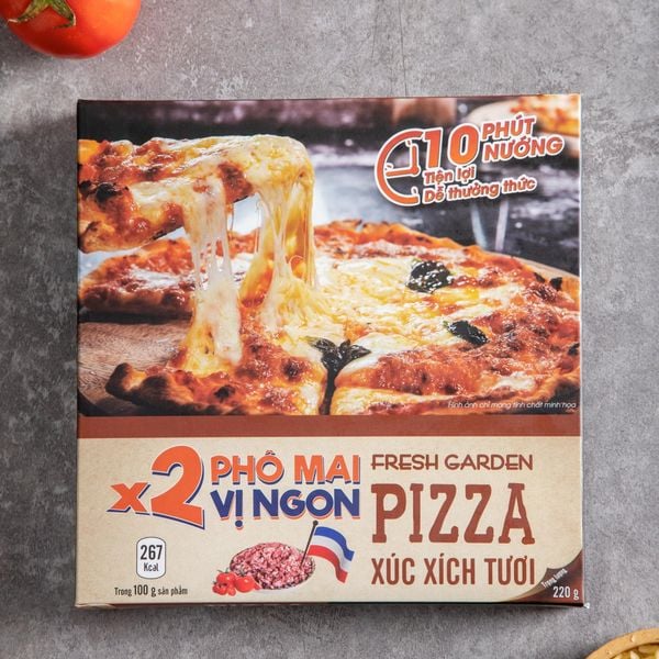 Bánh pizza xúc xích tươi