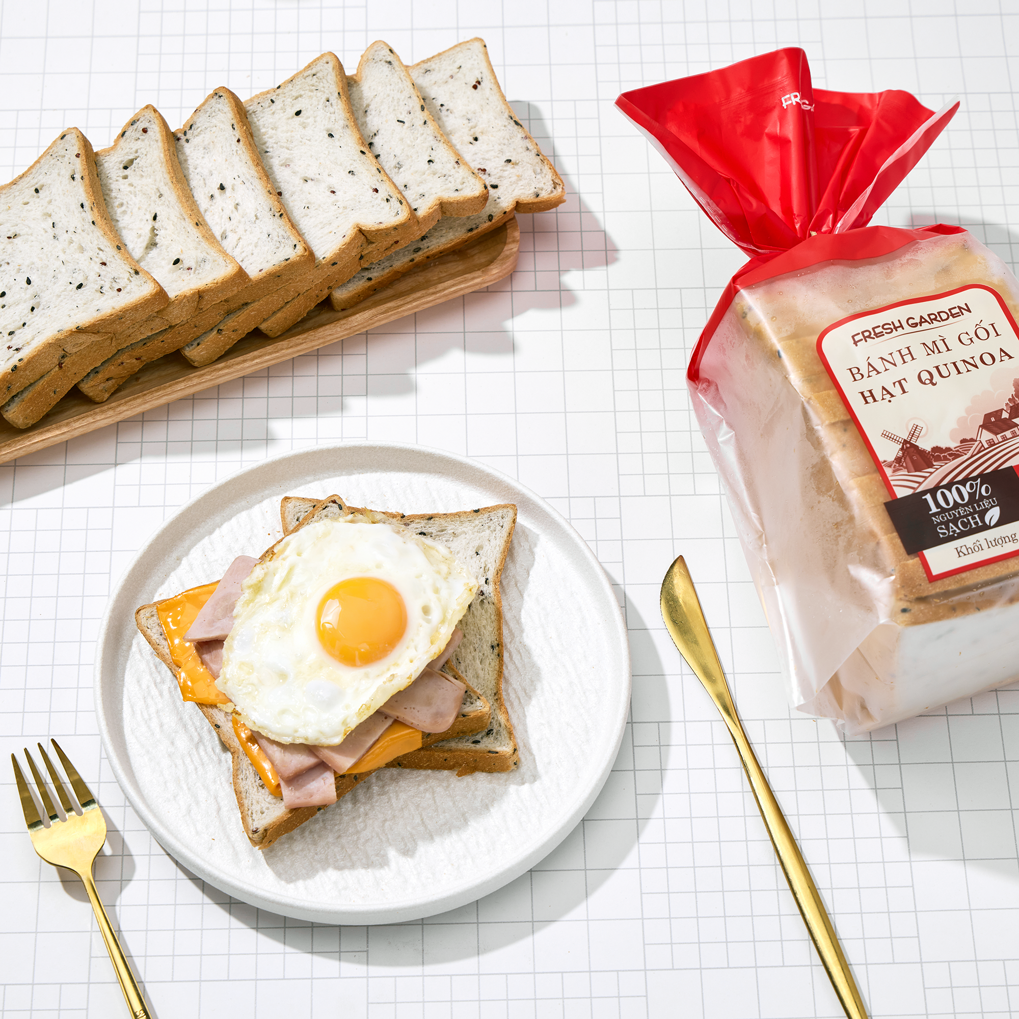 Bánh mì gối hạt quinoa