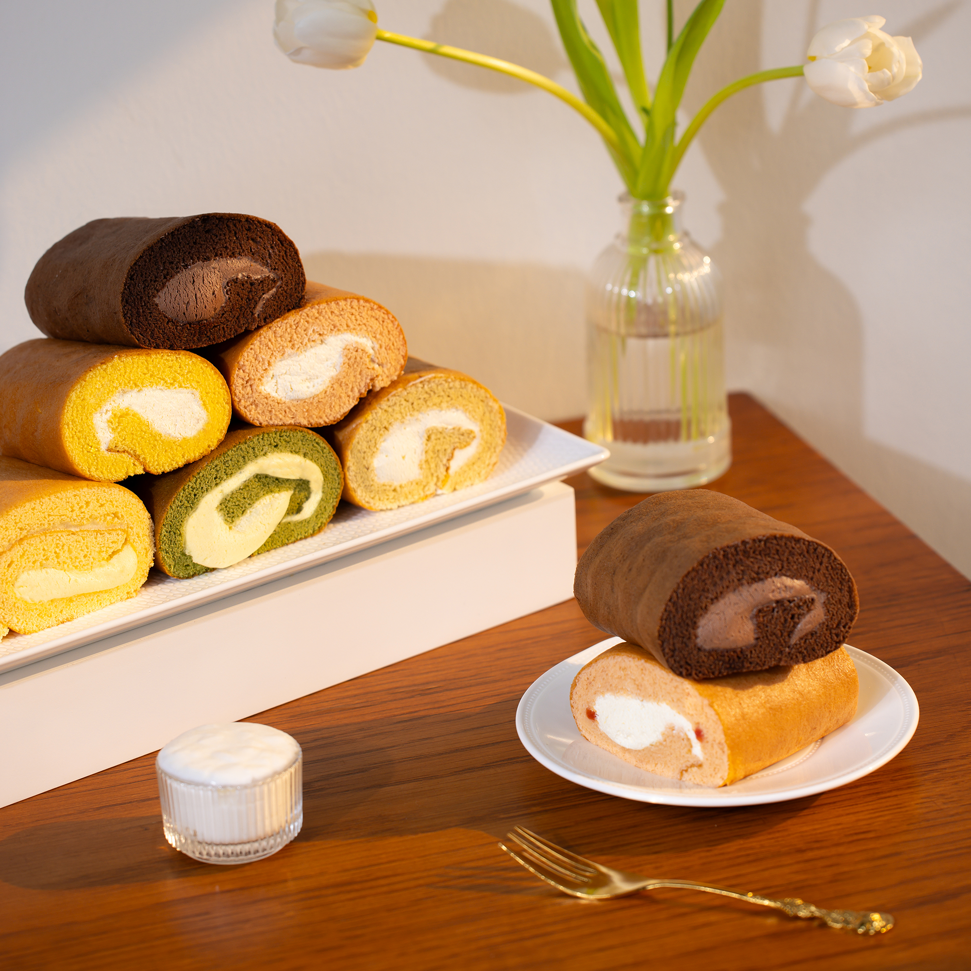 Bánh cuộn trà xanh 110G