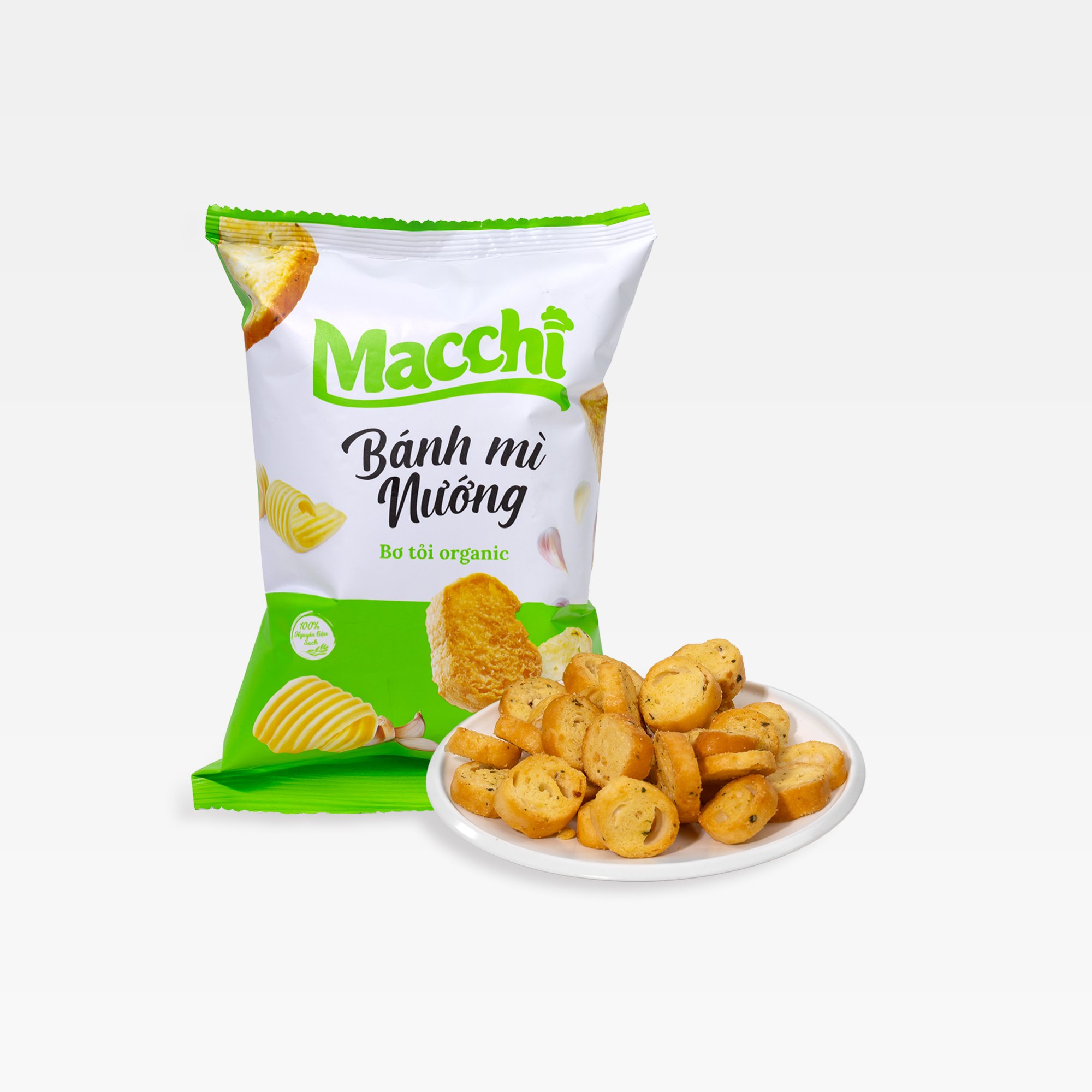 Bánh mì nướng bơ tỏi organic