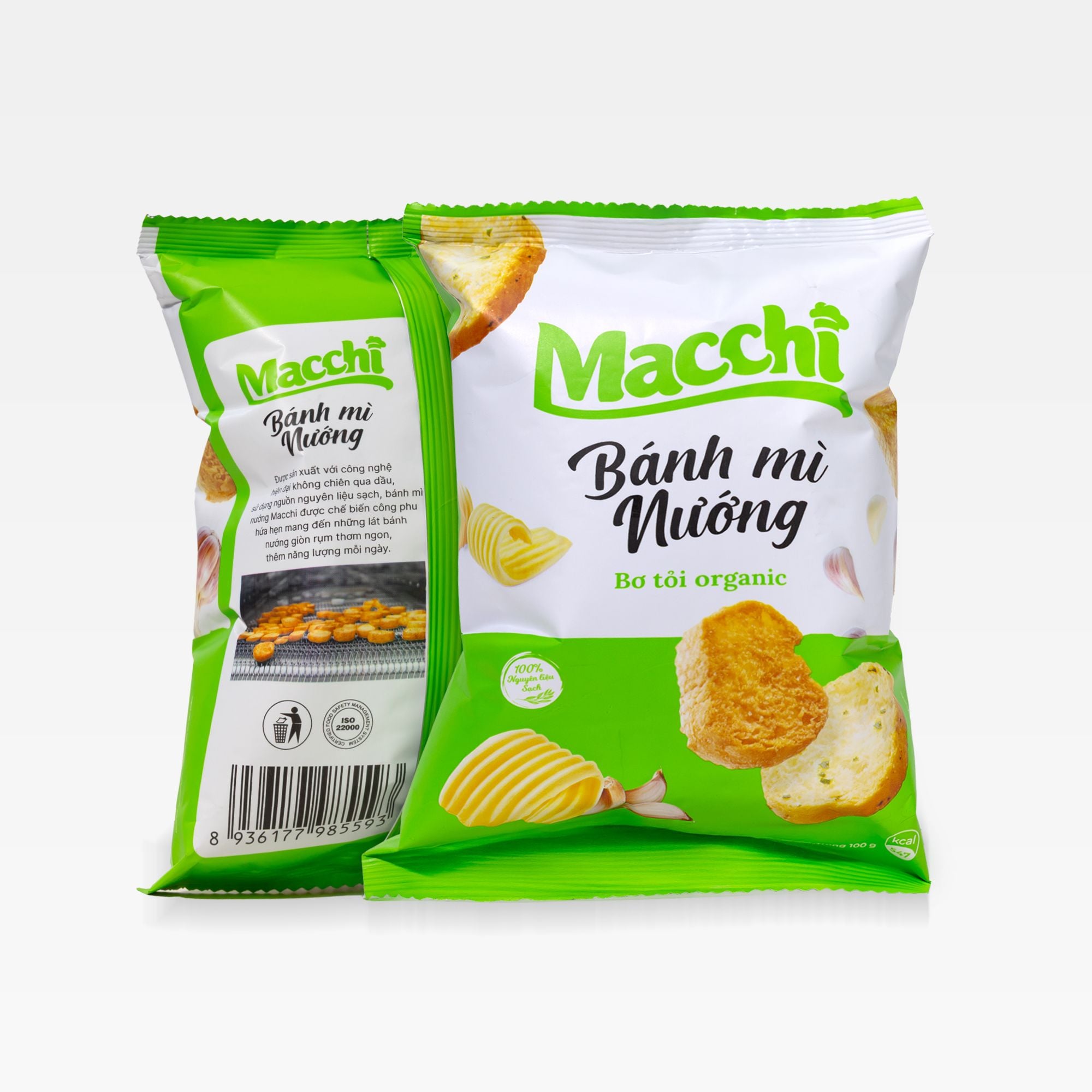Bánh mì nướng bơ tỏi organic