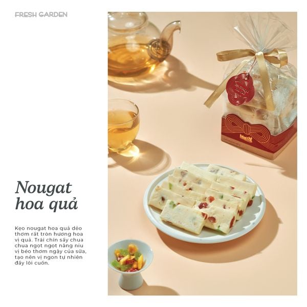 Kẹo nougat hoa quả