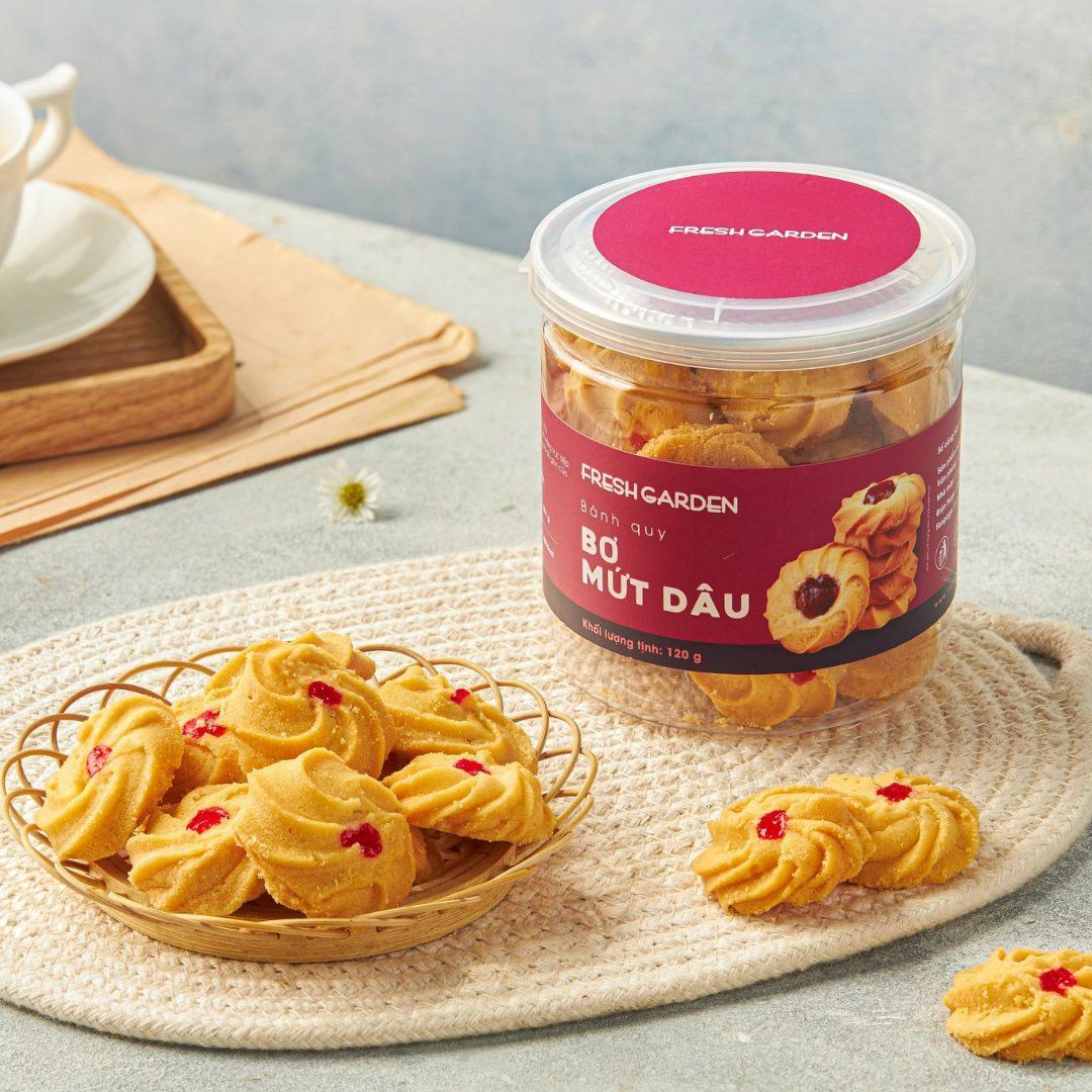 Bánh quy bơ mứt dâu