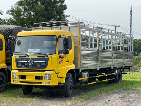 Xe dongfeng bửng nâng màu vàng