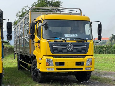 Xe dongfeng bửng nâng màu vàng