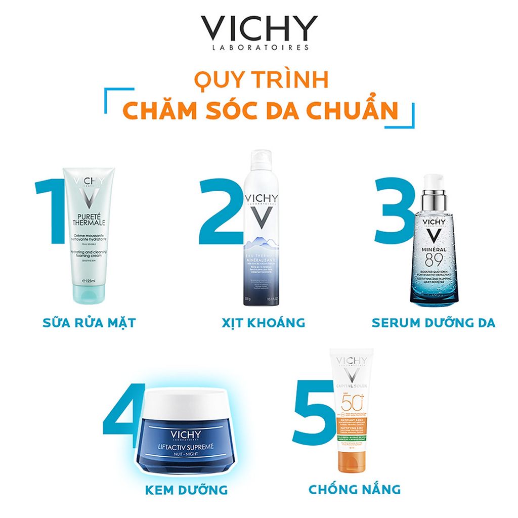 Kem Dưỡng Giúp Chống Nhăn Và Làm Săn Chắc Da Ban Đêm - Liftactiv Ds Night Cream Vichy 50ml - 100458675