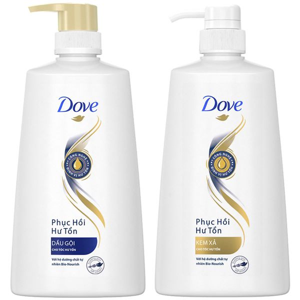 Combo Dove Phục Hồi Hư Tổn Dầu Gội 640g + Kem Xả 610g