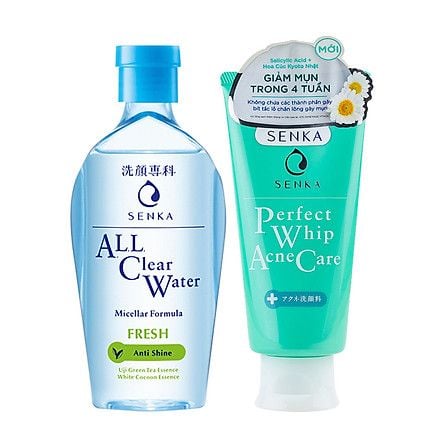 Combo Nước Tẩy Trang Senka All Clear Water Anti Shine 230ml