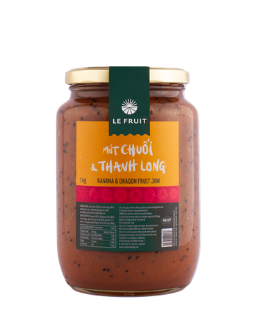 Mứt chuối - thanh long (Banana - Dragon Fruit Jam) - 1kg
