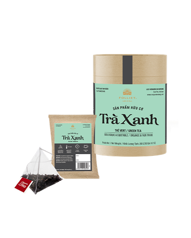 Trà xanh túi lọc tam giác (Green tea pyramid bag)