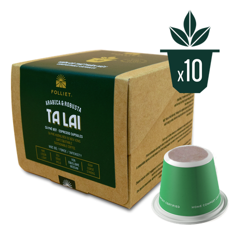 Cà phê Talai Capsule Compostable (10 viên/hộp) - 60gr