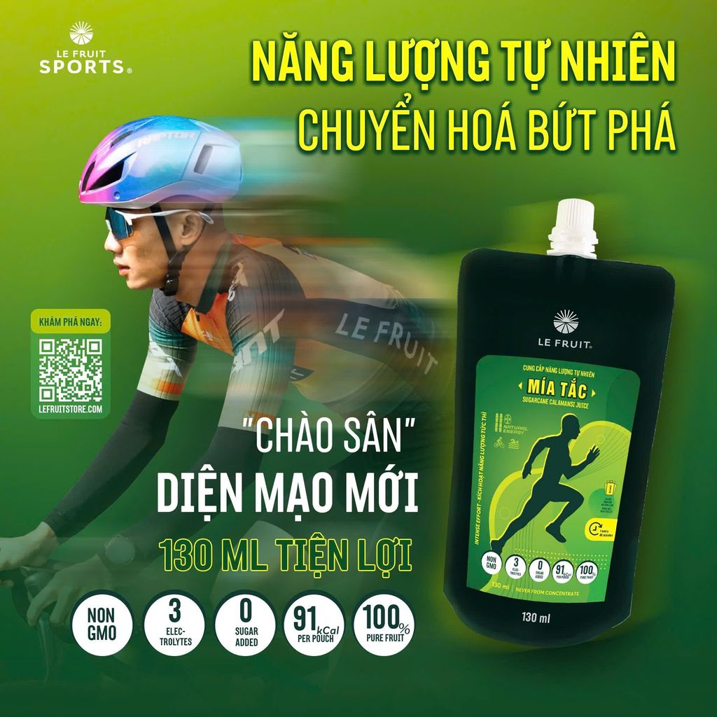 PRE ORDER - LE FRUIT SPORT MÍA TẮC TÚI 130ML