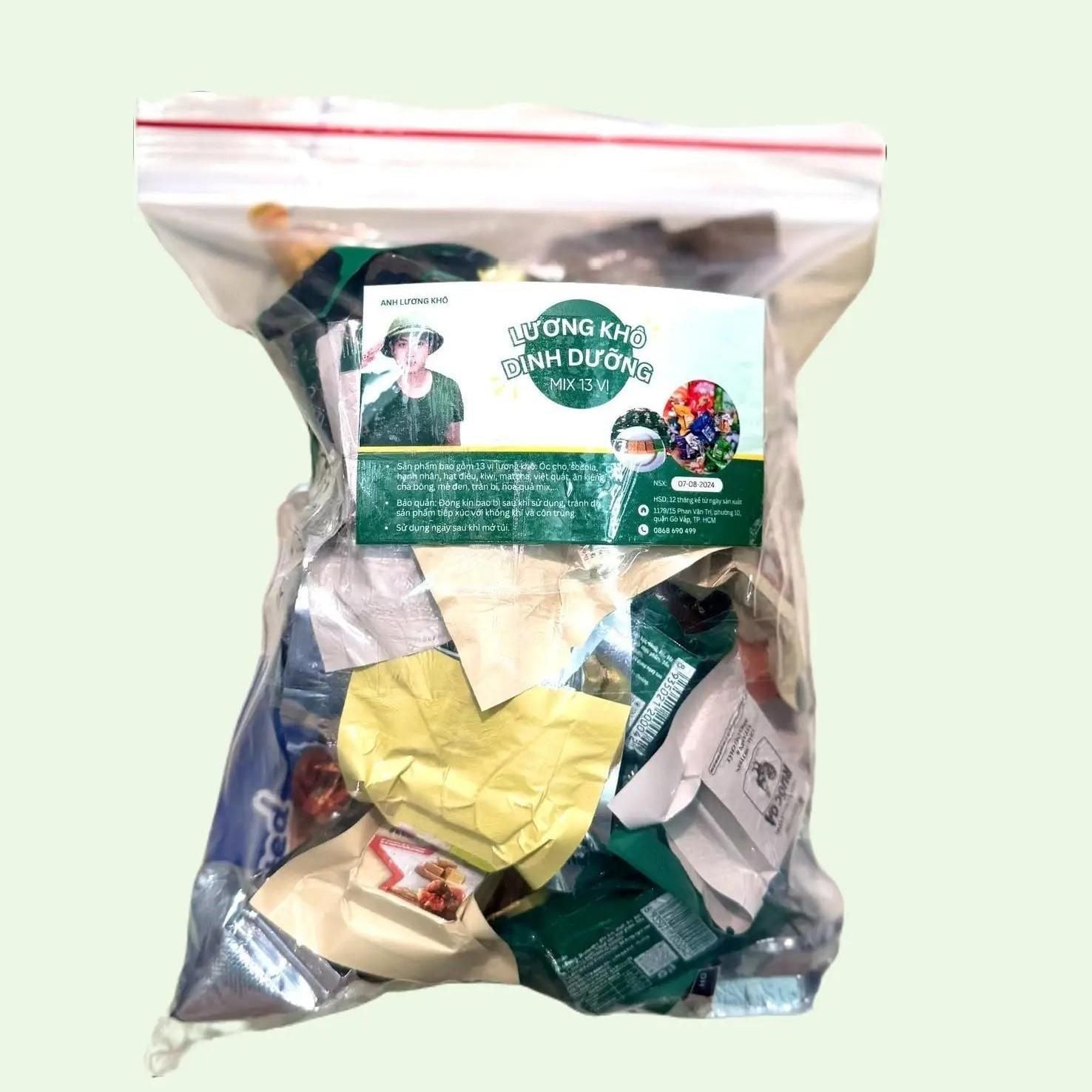  (Ăn thử) bộ 14 gói lương khô quân đội tốt cho sức khoẻ -tăng sức đề kháng -bổ dưỡng - tiện sử dụng 