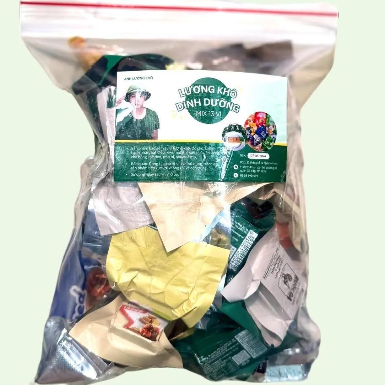  (Ăn thử) bộ 14 gói lương khô quân đội tốt cho sức khoẻ -tăng sức đề kháng -bổ dưỡng - tiện sử dụng 