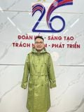  Áo mưa măng tô màu vàng oliu Công ty 26- áo mưa chất liệu bền chóng nước chống rét 3 size bộ 3 món 