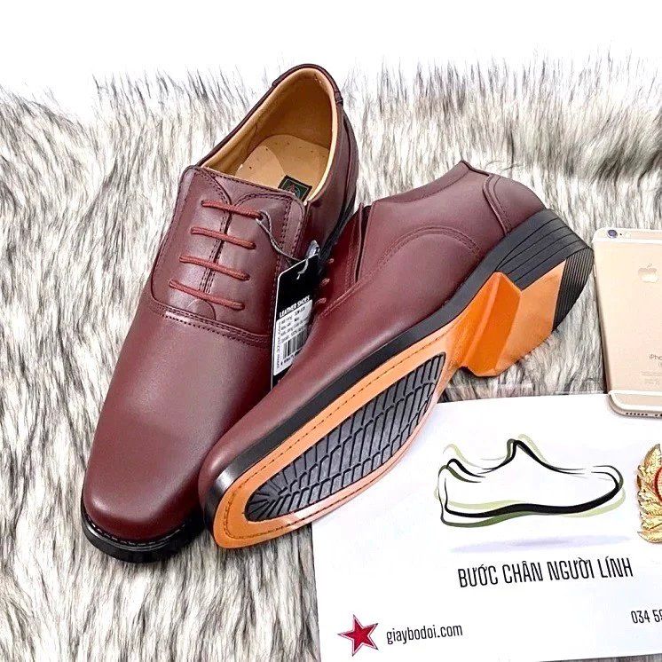  Giày Kiểu Quân Đội Cấp Tướng Màu Nâu 535 