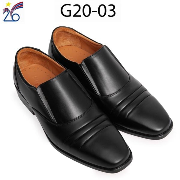  Giày da G20-03 cấp tướng tướng đế PU, da bò  Công ty 26 - Bộ Quốc Phòng sản xuất 