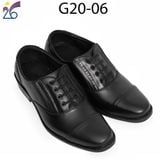  giày da cấp tá G20-06 đục lỗ đế đúc cao su cao cấp - Công ty 26 - BQP sản xuất 