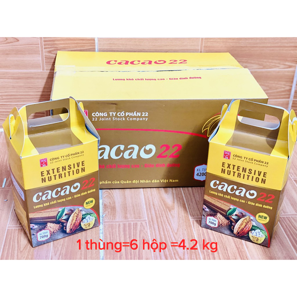 1 Thùng Lương khô Cacao - 4.2kg-1 thùng 6 hộp - Công ty 22