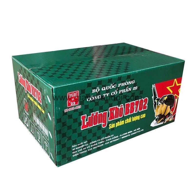 Lương khô quân đội bộ binh BB702 nửa thùng 2,1kg / 3 hộp 
