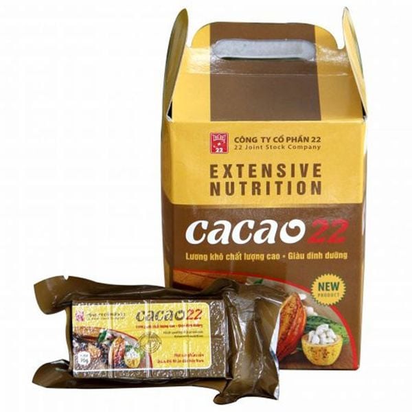 1 Thùng Lương khô Cacao - 4.2kg-1 thùng 6 hộp - Công ty 22 - Lương Khô Quân Đội