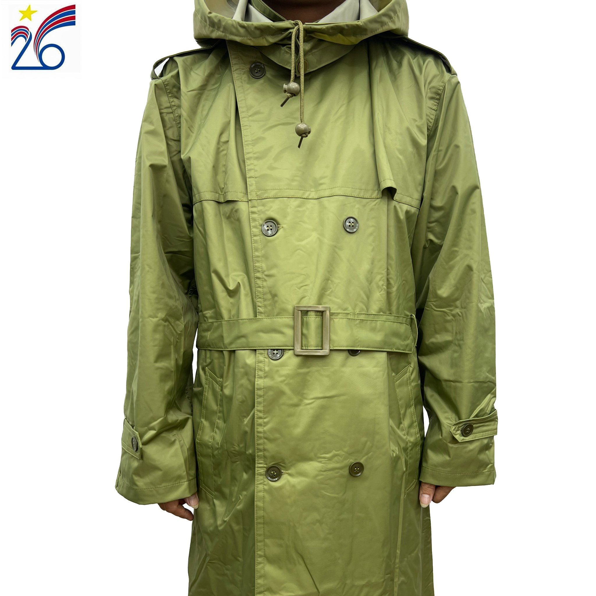  Áo mưa măng tô màu vàng oliu Công ty 26- áo mưa chất liệu bền chóng nước chống rét 3 size bộ 3 món 