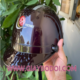  Mũ Bảo Hiểm Công a Nâu 2 Sọc - Không Kínhn 