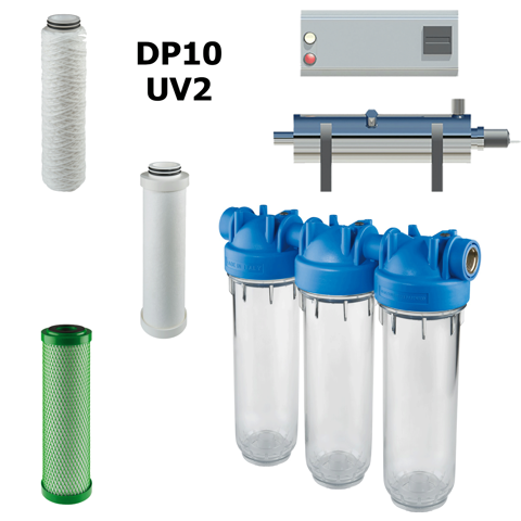  Bộ lọc và khử trùng Atlas Filtri - DP10 UV2 - chính hãng Châu Âu 