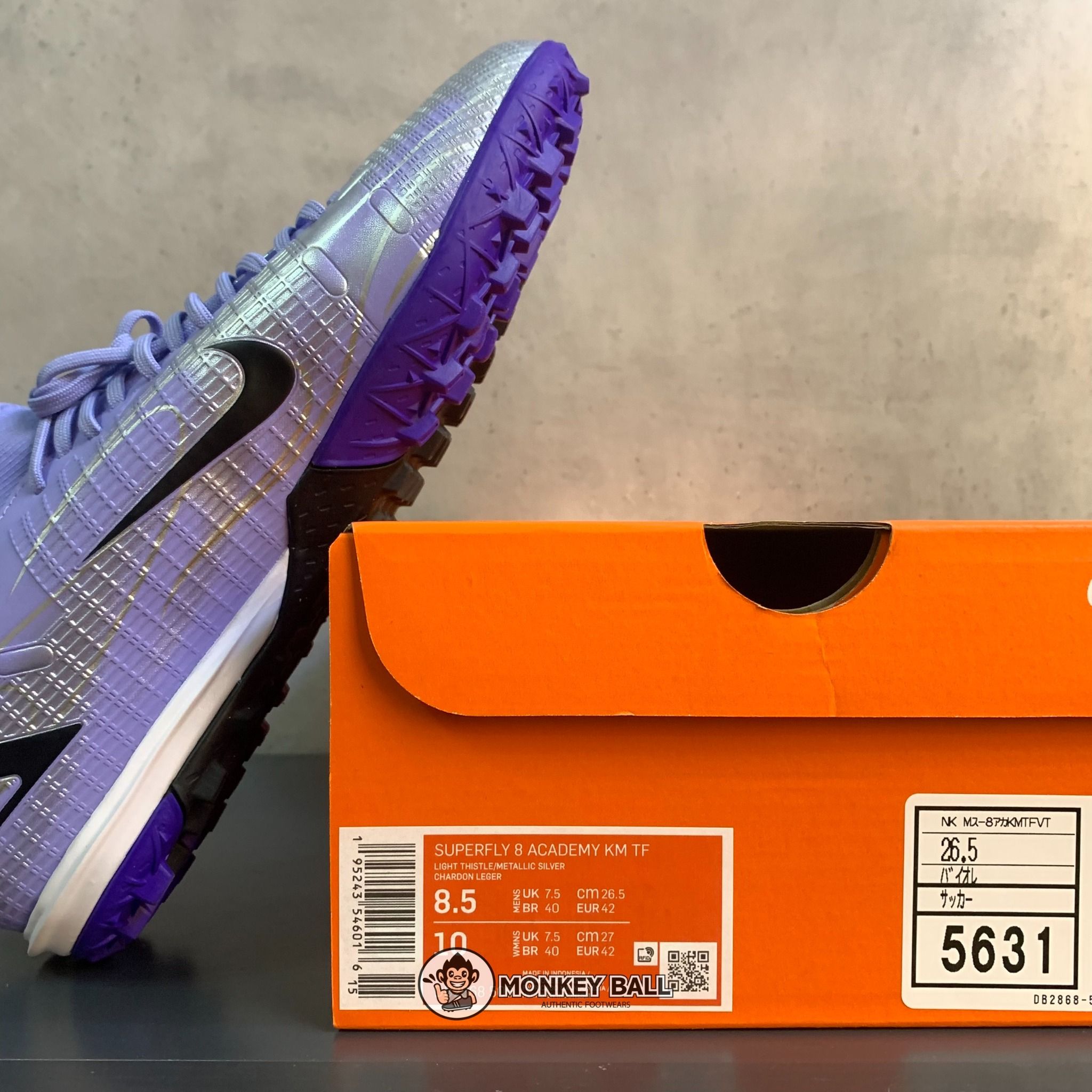  Nike Superfly 8 KM Academy TF - DB2868-506 - Tím/Đỏ 