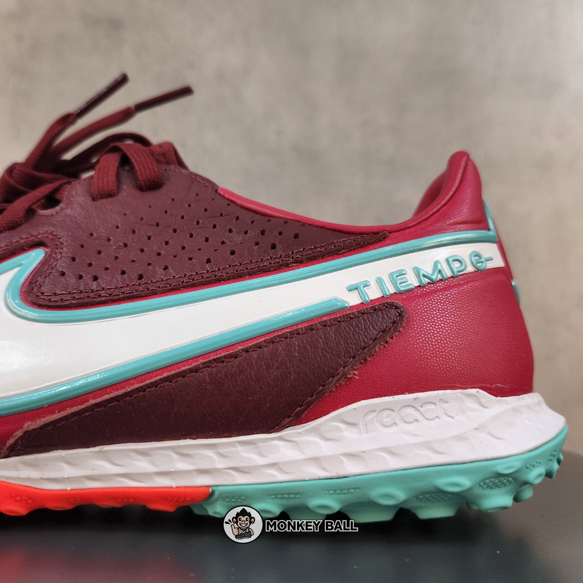  Nike React Tiempo 9 Legend Pro TF - DA1192-616 - Đỏ Mận 