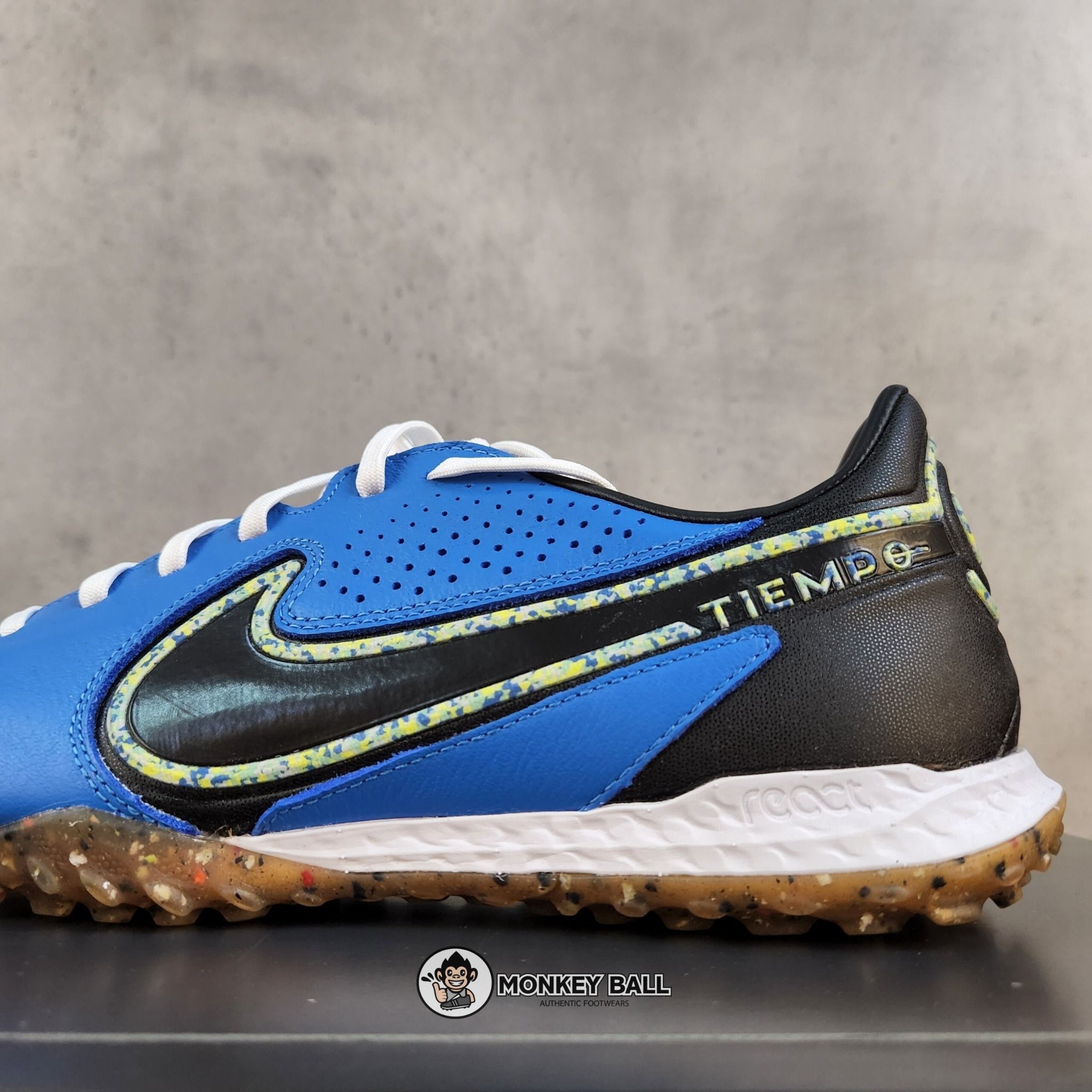  Nike React Tiempo 9 Legend Pro TF - DA1192-403 - Xanh/Trắng 