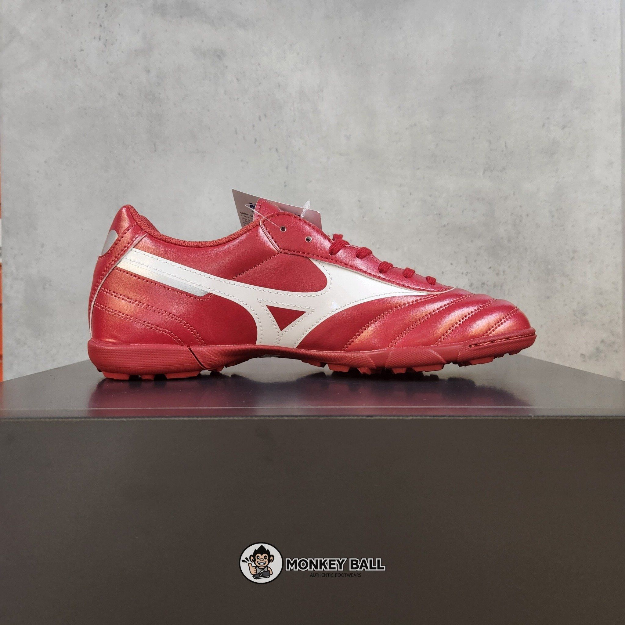  Mizuno Morelia 2 Club As TF - P1GD221660 - Đỏ Mận/Trắng 