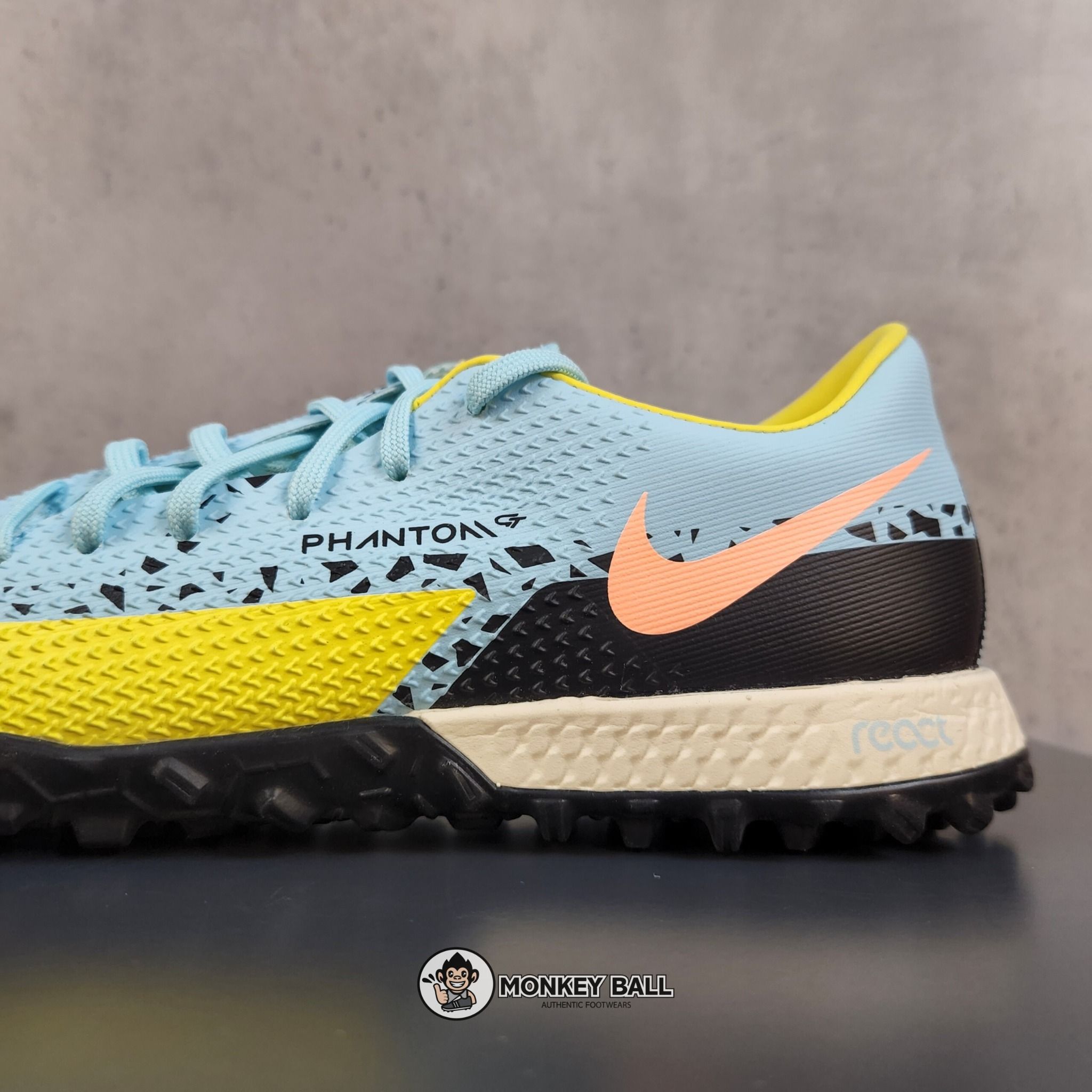  Nike React Phantom GT2 Pro TF - DC0768-407- Xanh / Vàng/ Đen 