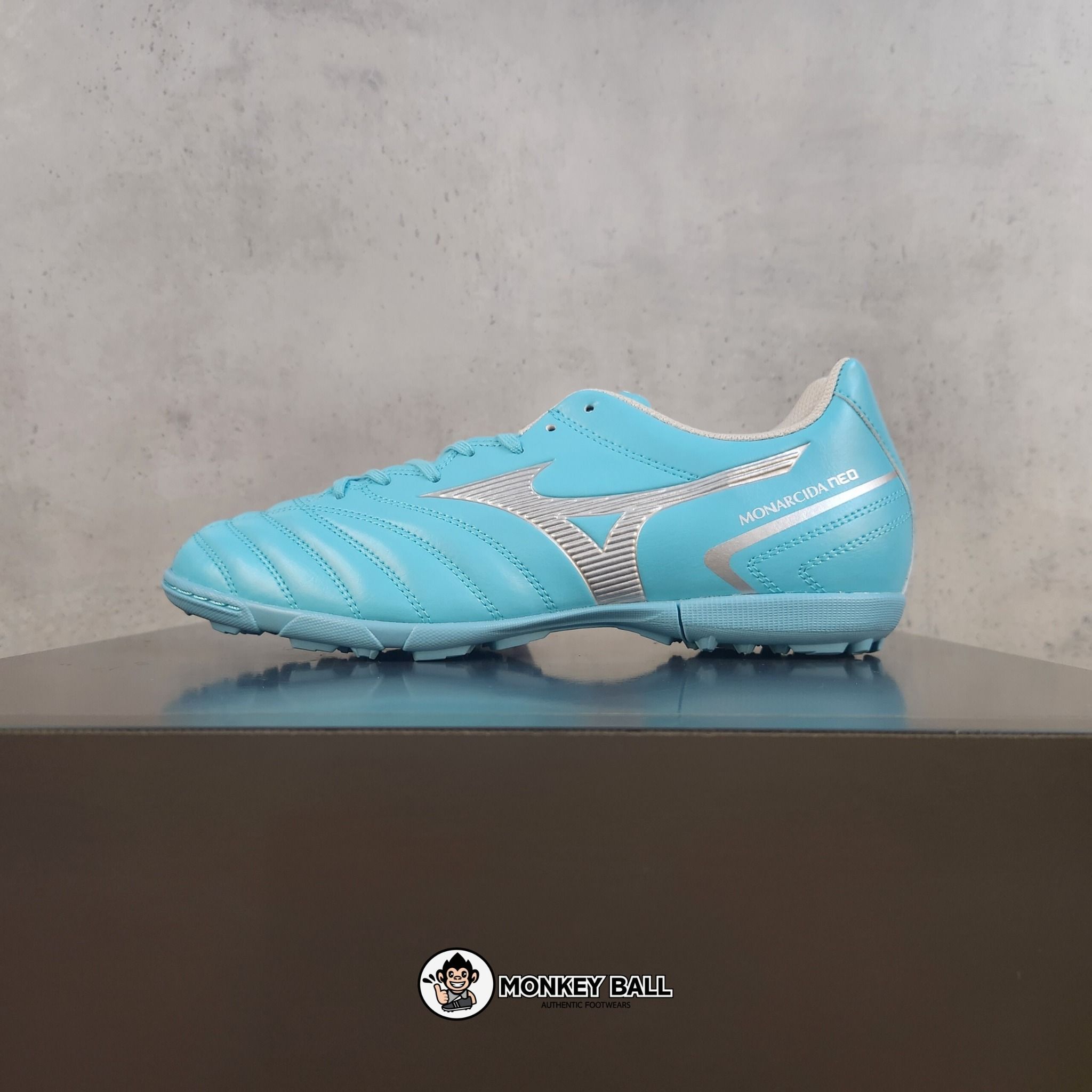  Mizuno Monarcida Neo 2 Select AS TF - P1GD232525  - Xanh Ngọc/Bạc 