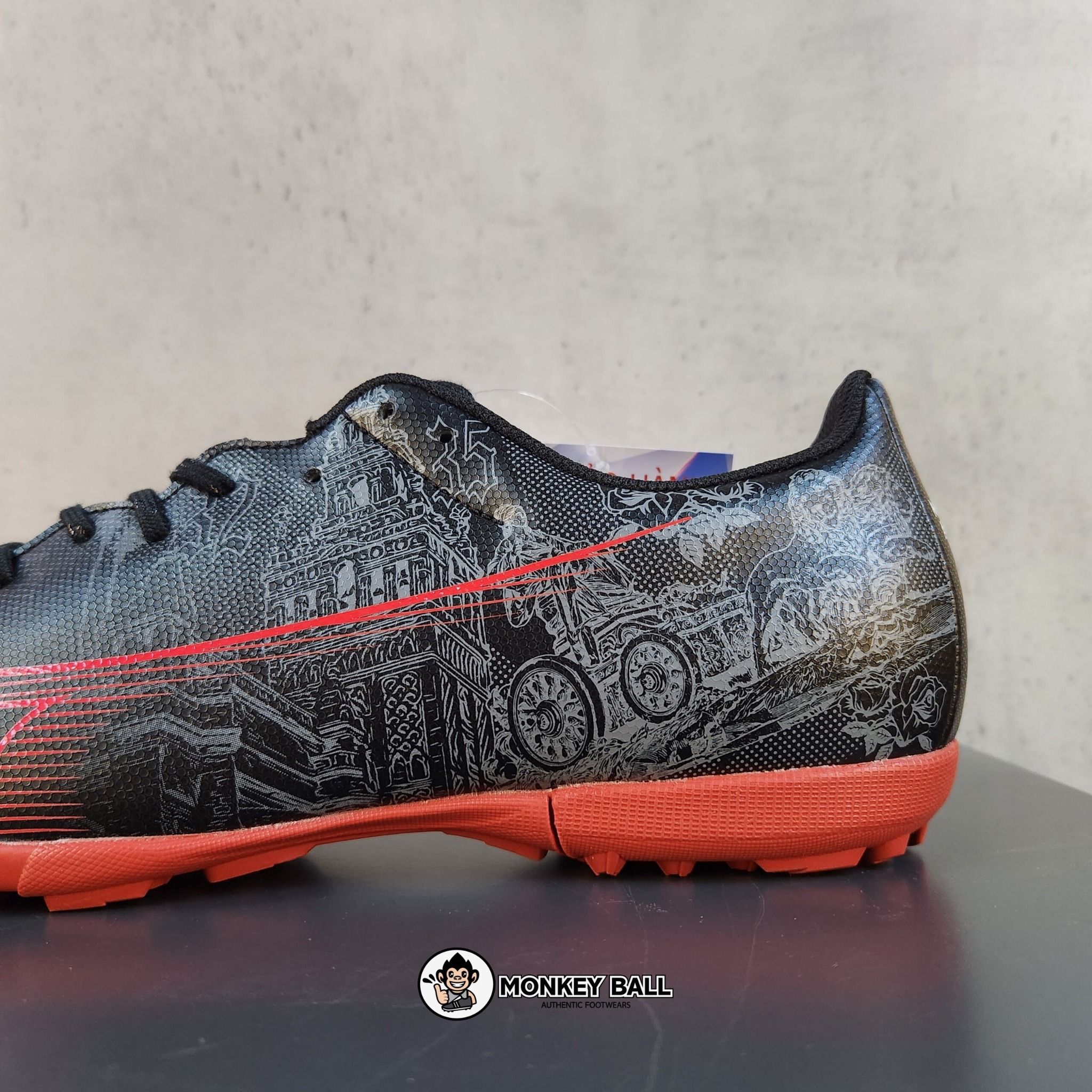  Mizuno Alpha SR4 Select TF - P1GD236904 - Đen / Đỏ 