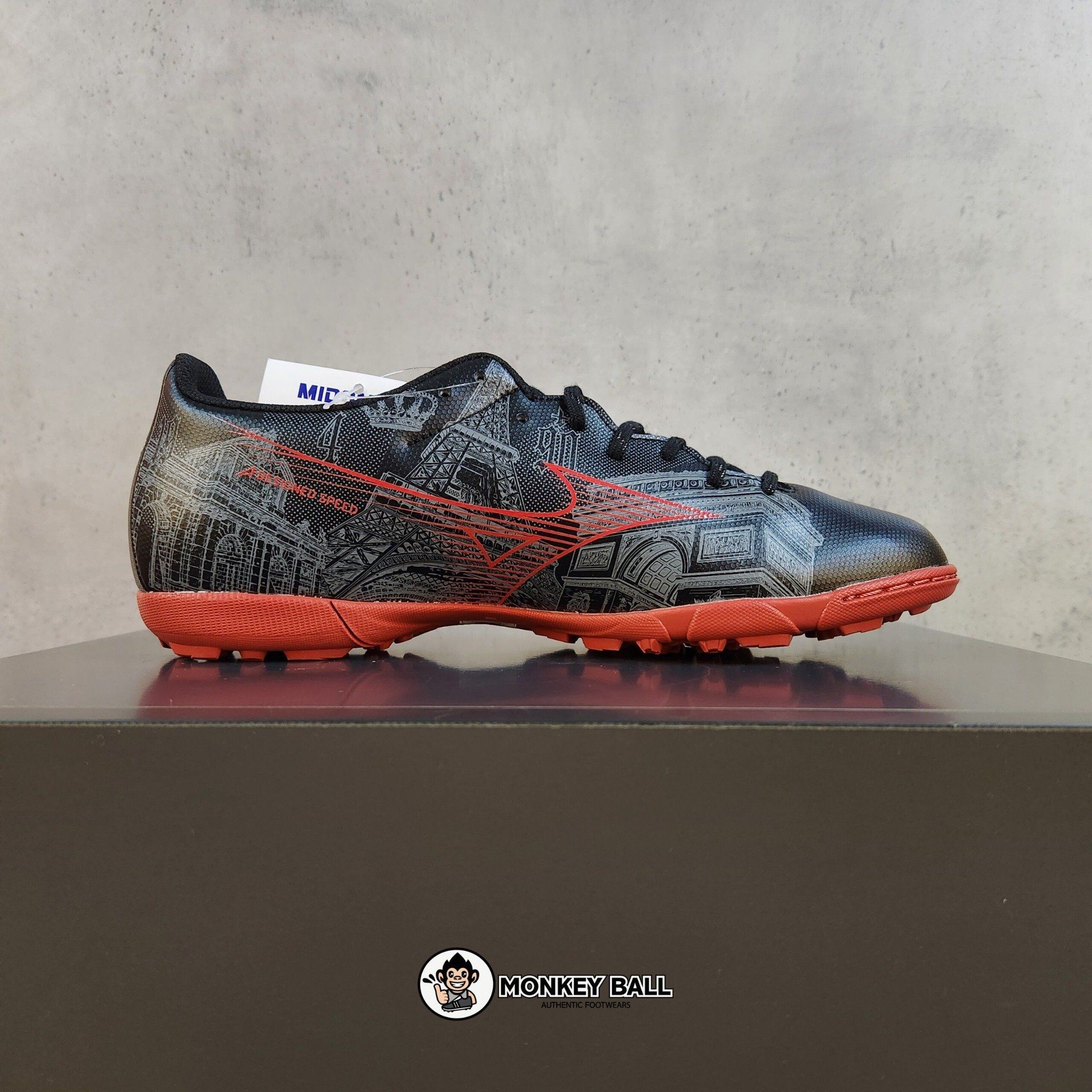  Mizuno Alpha SR4 Select TF - P1GD236904 - Đen / Đỏ 