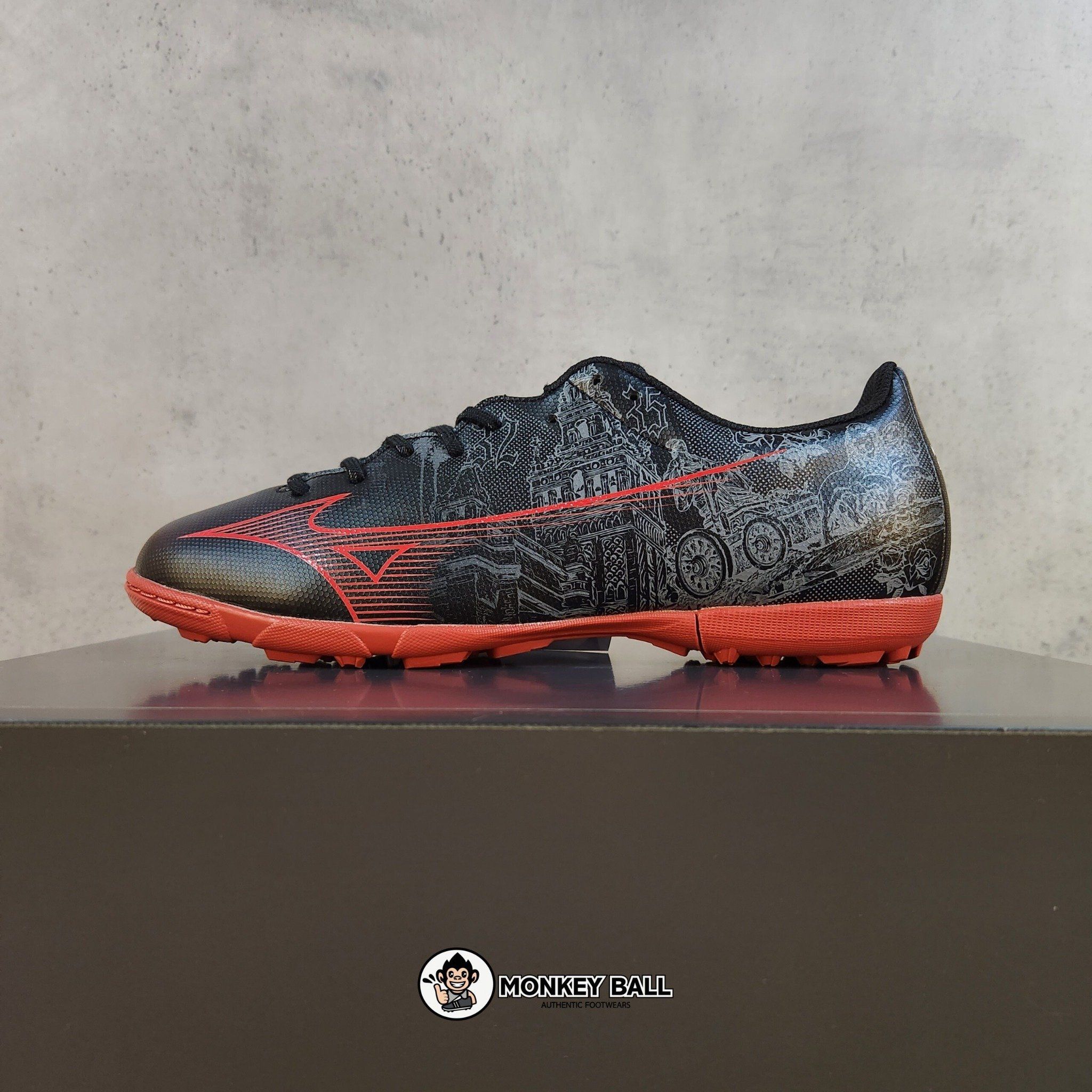  Mizuno Alpha SR4 Select TF - P1GD236904 - Đen / Đỏ 