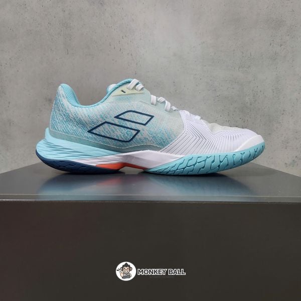  Giày Pickleball Babolat Jet Mach 3 All Court Women - Trắng Xanh 