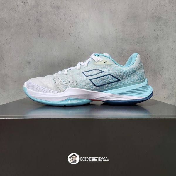  Giày Pickleball Babolat Jet Mach 3 All Court Women - Trắng Xanh 