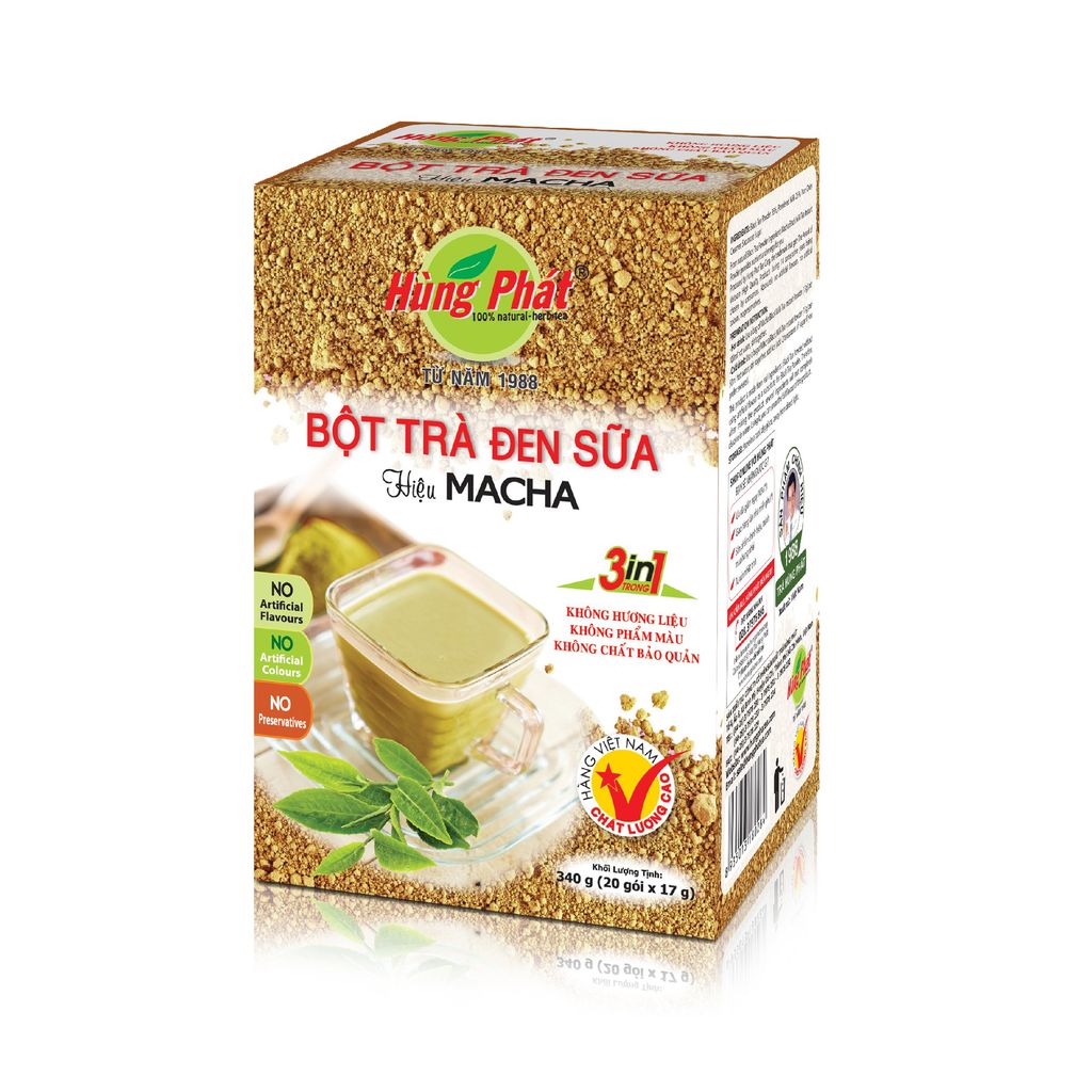 Bột Trà Đen Sữa Hiệu Macha - Macha Black Milk Tea Instant Powder