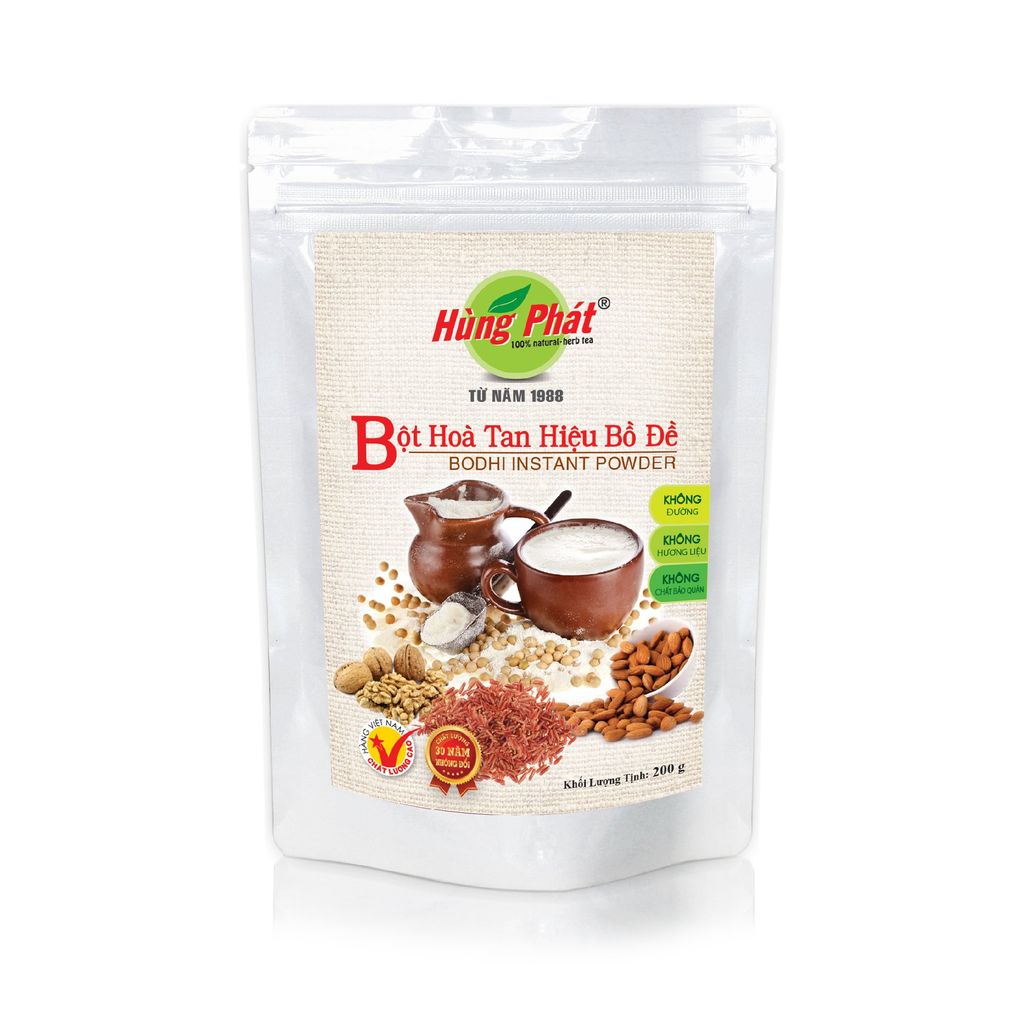 Bột Hòa Tan Hiệu Bồ Đề 200g Không Đường - Bodhi Instant Powder Sugar Free