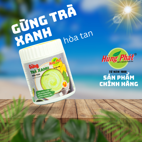 Gừng Trà Xanh Hòa Tan - Instant Green Tea Ginger