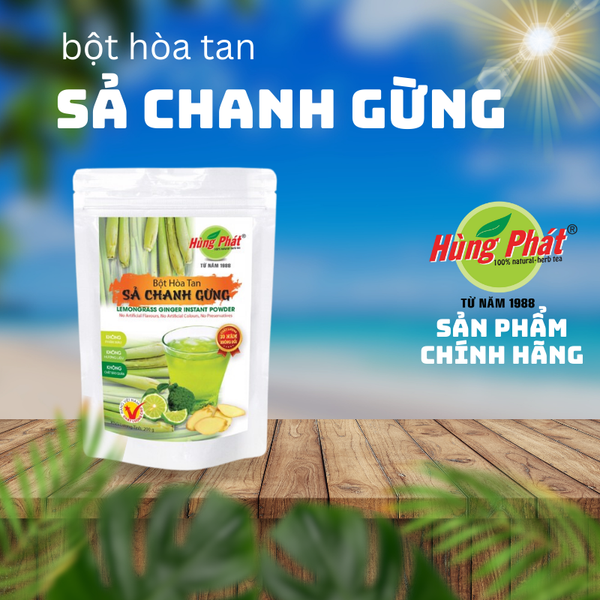 Bột Hòa Tan Sả Chanh Gừng - Lemongrass Ginger Instant Powder