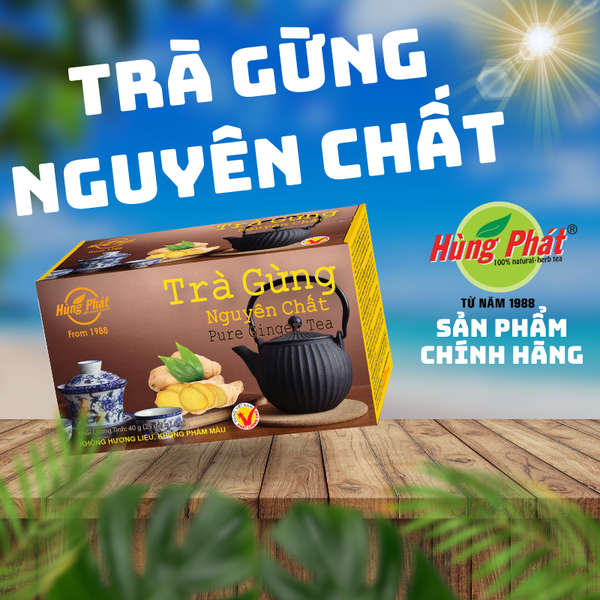 Trà Gừng Nguyên Chất (25 gói x 1,6g) - Pure Ginger Tea