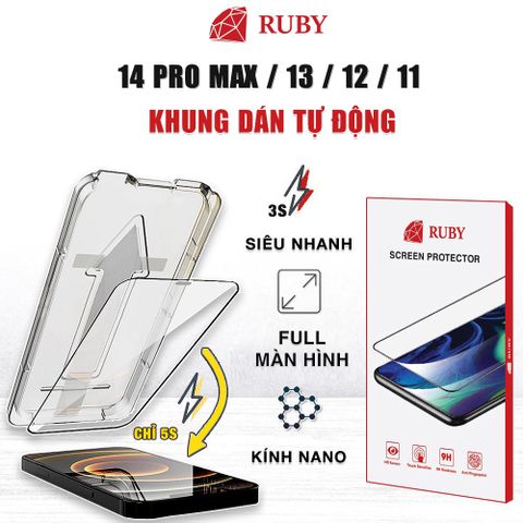  VOUCHER 30% - Kính cường lực khung dán tự động Ruby 